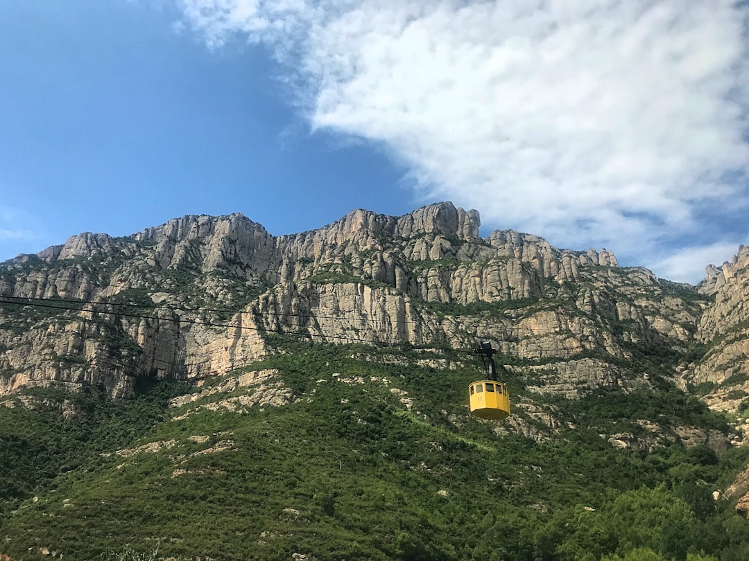 Montserrat monastery perched on jagged rock peaks outside Barcelona