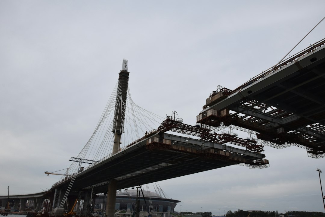 Steel transporter bridge spanning a river estuary