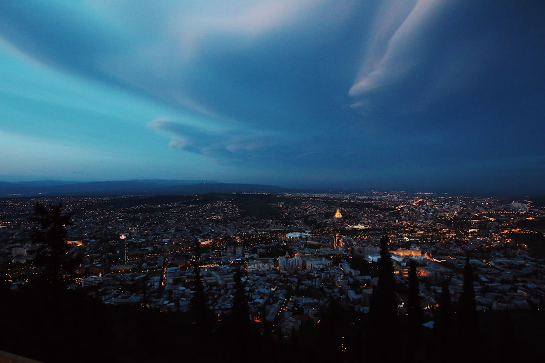 Ferris wheel and viewpoint at Mtatsminda Park overlooking Tbilisi