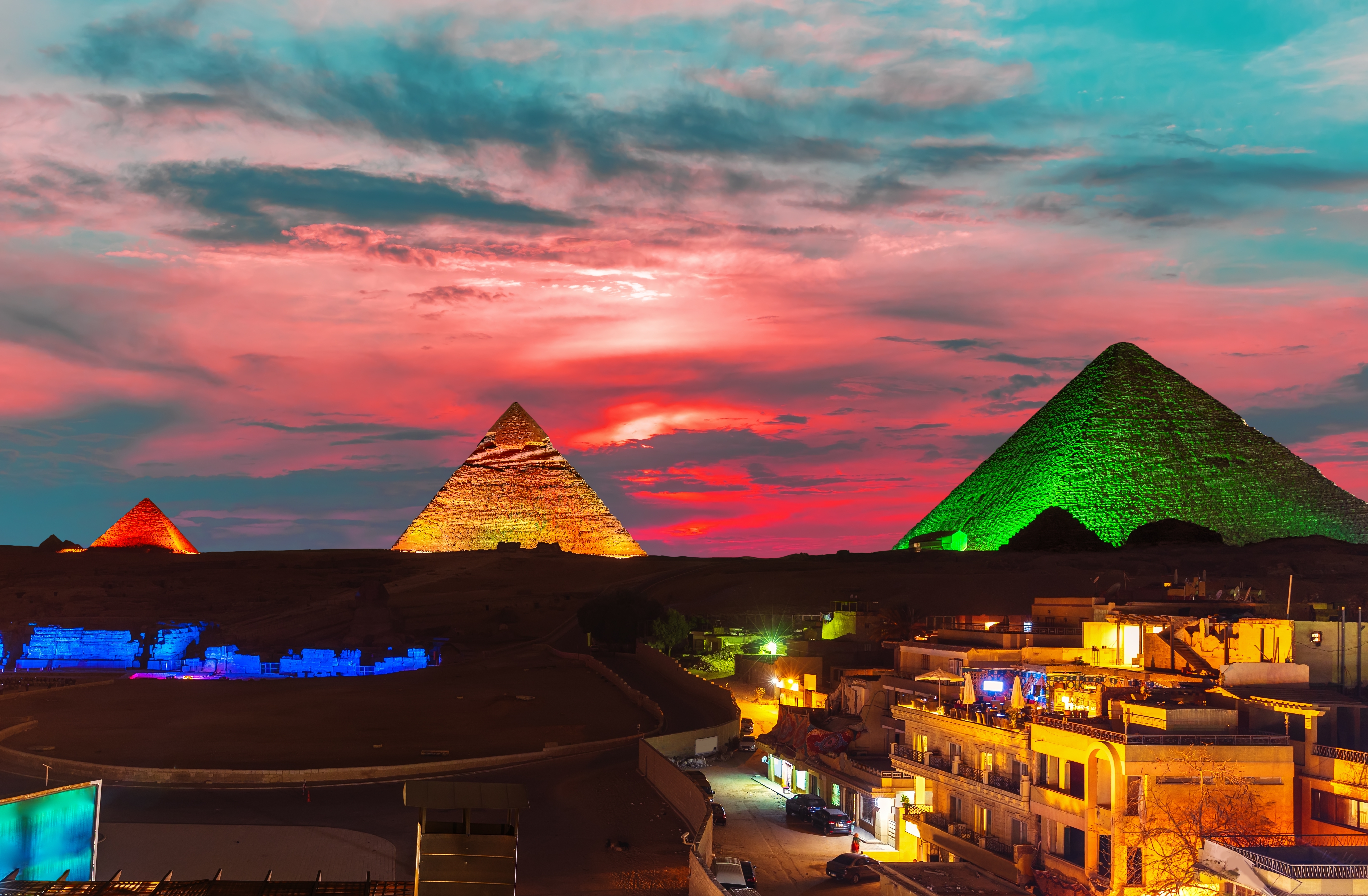 Pyramids and Sound and Light Show at Giza